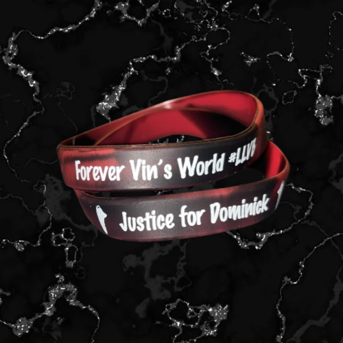 Memorial wristband for Dominick